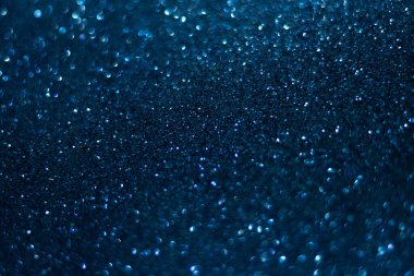 Metin ve tasarım için alanı olan soyut mavi bulanık arkaplan. Uzayı kopyala Yatay fotoğraf