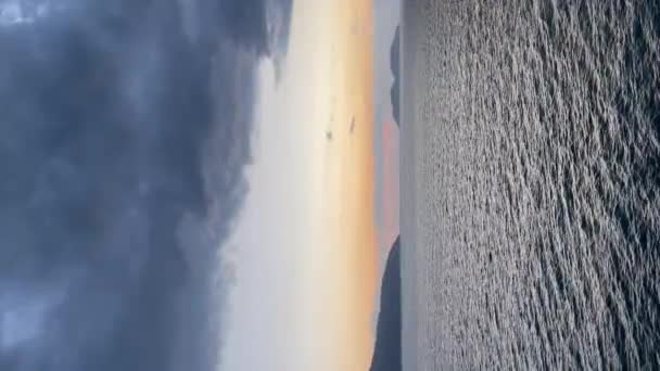 Vlore Arnavutluk Adriyatik Denizi Üzerinde Güzel Bir Gün Batımı Yüksek — Stok video