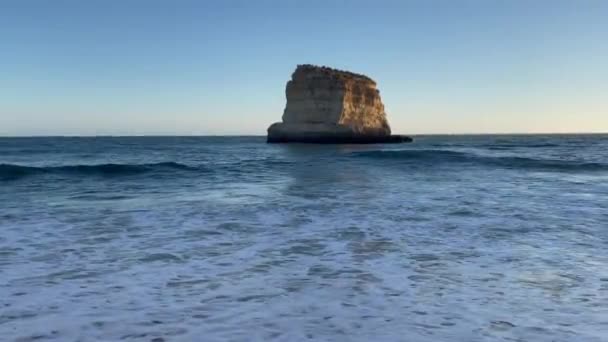 Algarve Portugal Blick Auf Einen Praia Rocha Portimao Ferragudo Kopierraum — Stockvideo