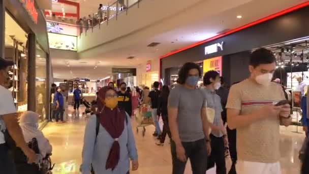 Putrajaya Malaysia November 2022 Pov Walking Shopping Mall Weekend Видео — стоковое видео