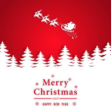 Yeni bir Noel kartı tasarımı. Mutlu Noeller ve mutlu yıllar. tatil konsepti. vektör illüstrasyonu
