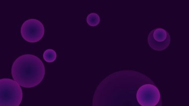 Boş Duvarda Değişen Çoklu Mor Çember Hareketi