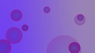 Boş Duvarda Değişen Çoklu Mor Çember Hareketi
