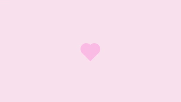 Motion Graphic Background Pink Heart Shape — Video