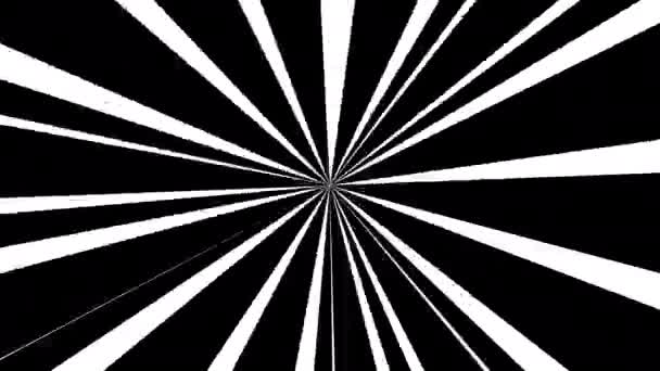 White Black Sunburst Motion Graphic Background — Vídeo de Stock