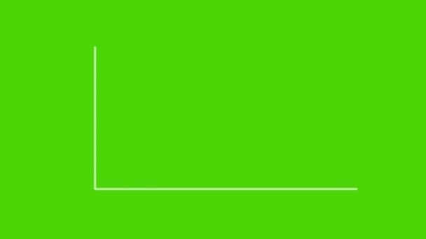 Motion Graphic Infographic Bar Graph Green Background — Stock video