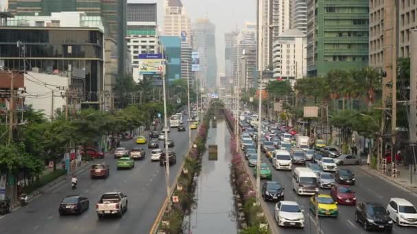 Bangkok Března 2023 Znečištění Ovzduší Částice Pm2 Nad Nebezpečnou Hladinou — Stock video