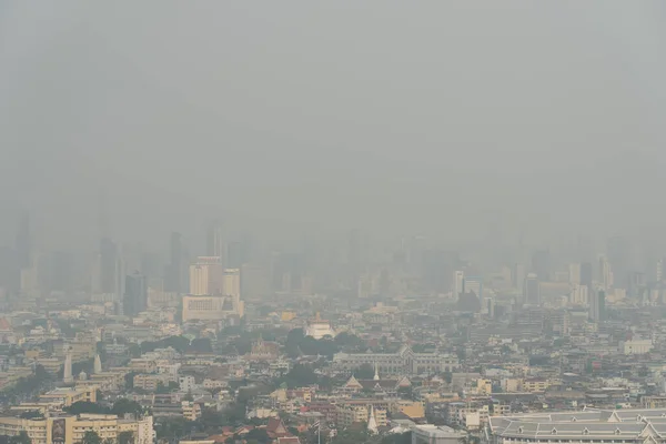 Cityscape Skyline Bangkok Chao Phraya River Day Pollution Pm2 Dangerous Royalty Free Stock Fotografie