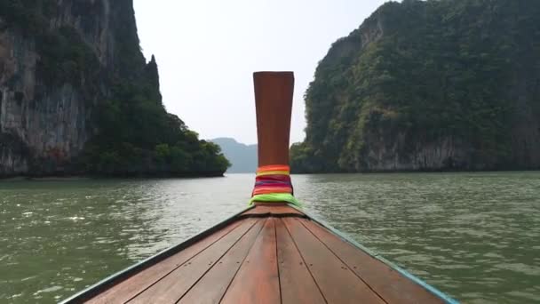 Nézet Form Boat Gyönyörű Kilátás Nyílik Kis Sziget Tenger Phang — Stock videók