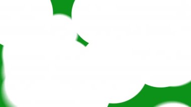 Beyaz Çember Görüntülerin Geçişi İçin Yeşil Ekranda İlerliyor ve Siliniyor 