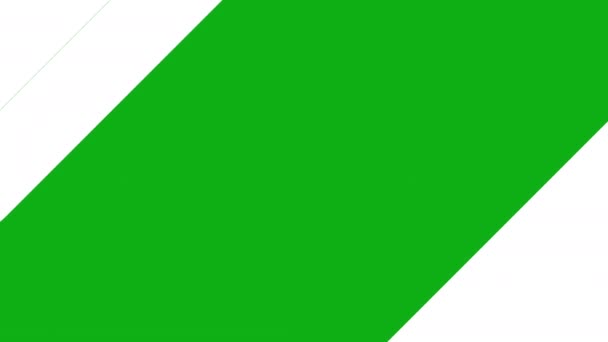 Witte Rechthoek Bewegen Uit Groen Scherm Voor Overgang Van Beeldmateriaal — Stockvideo