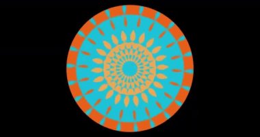 Alpha Channel ile Renkli Basit Mandala Döndürme