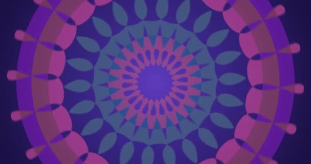 Colorido Mandala Signo Giratorio Fondo — Vídeos de Stock