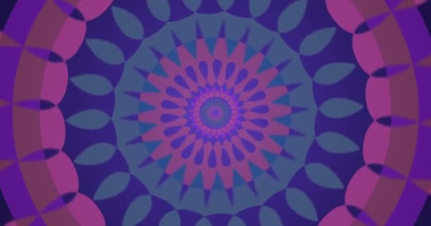 Colorido Mandala Signo Giratorio Fondo — Vídeo de stock