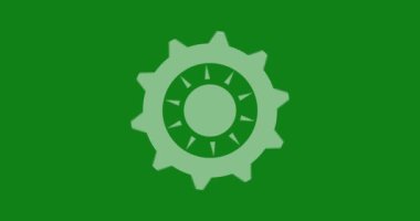 Yeşil Ekranda Beyaz Dişlilerin Tek Şeffaflığı