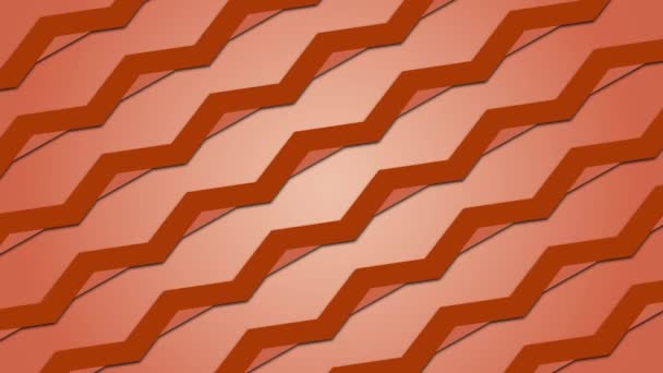 Orange Stroke Geometrisches Muster Bewegungshintergrund — Stockvideo