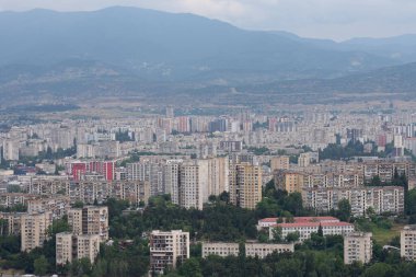 Tiflis Georgia 'nın Varoş Bölgesi' nin Ciyscape Tepesinden Görünüm