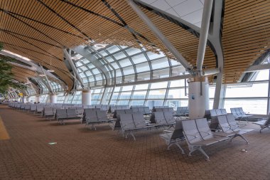 Suvarnabhumi Havaalanı Yeni SAT-1 Terminalinde Watitng Bölgesi Tayland