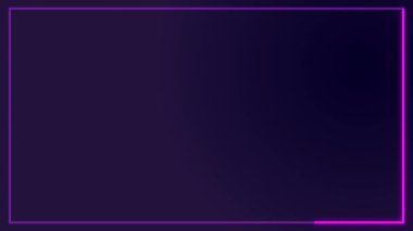 Mor Arkaplanda Parlak Neon Pembe Çerçeve Çizgisi 