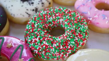Çeşitli Donut Lezzeti 'nin Döndürme Görüntüsü