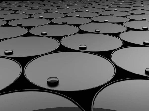 Petrol barrels with oil stock photo