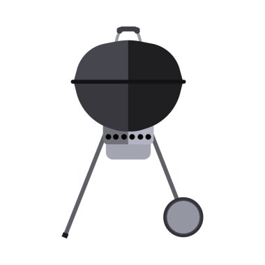 Barbekü ızgarasının siyah beyaz bir fotoğrafı. Izgara tabaklarını, düğmelerini ve saplarını gösteriyor..