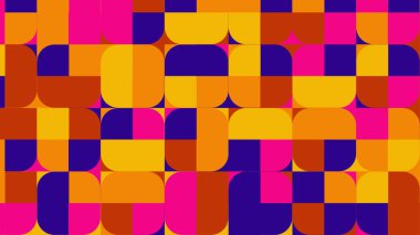 red, blue, yellow and orange geometric pattern, seamless wallpaper for tile, banner, tableclothe