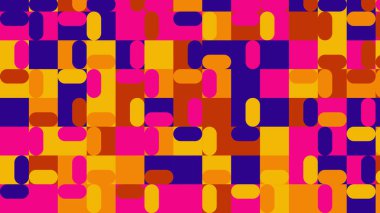 red, blue, yellow and orange geometric pattern, seamless wallpaper for tile, banner, tableclothe