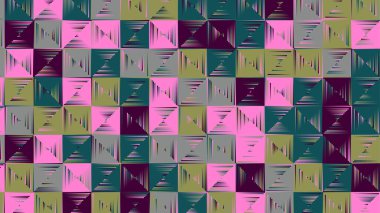 yeşil, pembe ve gri geometrik desen, kumaş, fayans, masa örtüsü için kusursuz duvar kağıdı