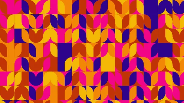 red, blue, yellow and orange geometric pattern, seamless wallpaper for tile, banner, tableclothe