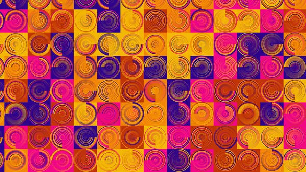 Red Blue Yellow Orange Geometric Pattern Seamless Wallpaper Tile Banner — Fotografia de Stock