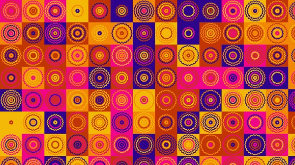 red, blue, yellow and orange geometric pattern, seamless wallpaper for tile, banner, tableclothe