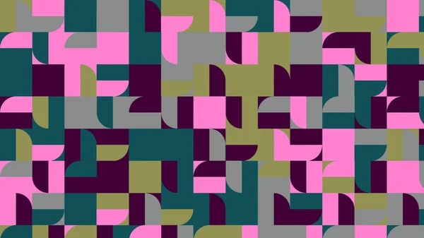 Zielony Różowy Szary Geometryczny Wzór Bezszwowa Tapeta Tkanin Płytek Obrusów — Zdjęcie stockowe