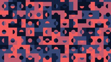 kırmızı, saf ve mavi geometrik desen, kumaş, fayans ve masa örtüsü için kusursuz duvar kağıdı