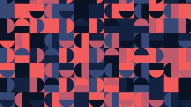 kırmızı, saf ve mavi geometrik desen, kumaş, fayans ve masa örtüsü için kusursuz duvar kağıdı