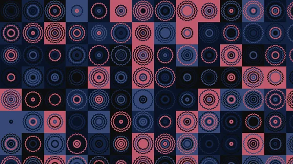 Czerwony Purpurowy Niebieski Wzór Geometryczny Bezszwowa Tapeta Tkanin Płytek Obrusów — Zdjęcie stockowe