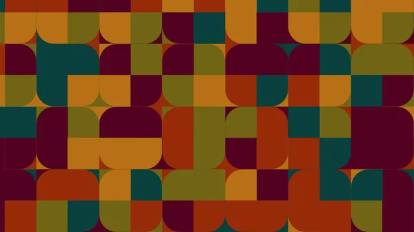 Yeşil Turuncu Sarı Geometrik Desen Kumaş Fayans Masa Örtüsü Için — Stok fotoğraf