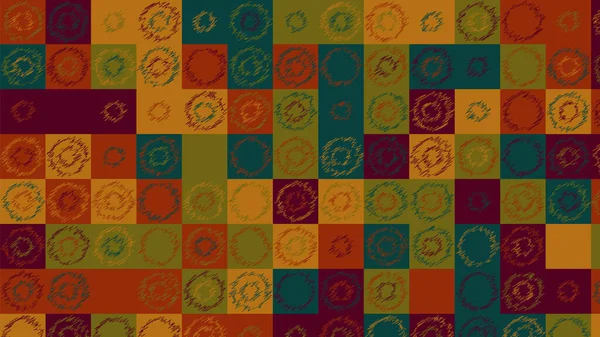 Zielony Pomarańczowy Żółty Geometryczny Wzór Tapeta Bez Szwu Tkanin Płytek — Zdjęcie stockowe