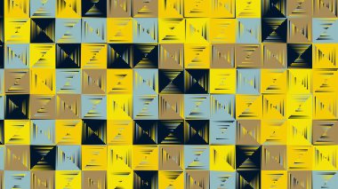 sarı, bej ve kahverengi geometrik desen, fayanslar için duvar kağıdı, afiş, masa örtüsü