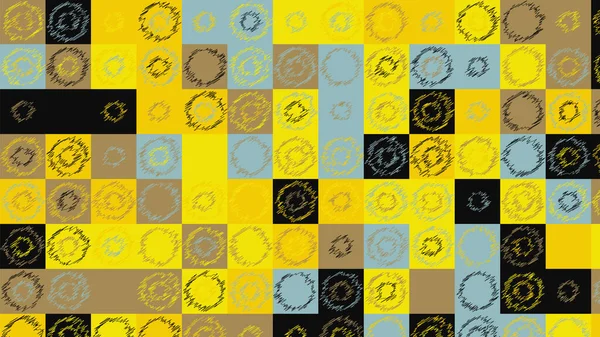 Sarı Bej Kahverengi Geometrik Desen Fayanslar Için Duvar Kağıdı Afiş — Stok fotoğraf