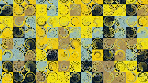 Żółty Beżowy Brązowy Wzór Geometryczny Tapeta Płytki Baner Obrus — Zdjęcie stockowe