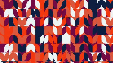 mavi ve turuncu geometrik desen, fayanslar için duvar kağıdı, afiş, masa örtüsü