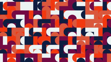 mavi ve turuncu geometrik desen, fayanslar için duvar kağıdı, afiş, masa örtüsü