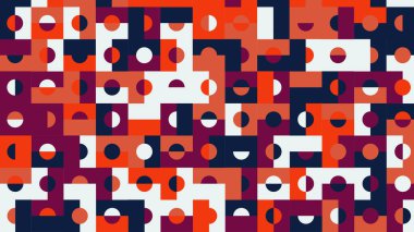 mavi ve turuncu geometrik desen, fayanslar için duvar kağıdı, afiş, masa örtüsü