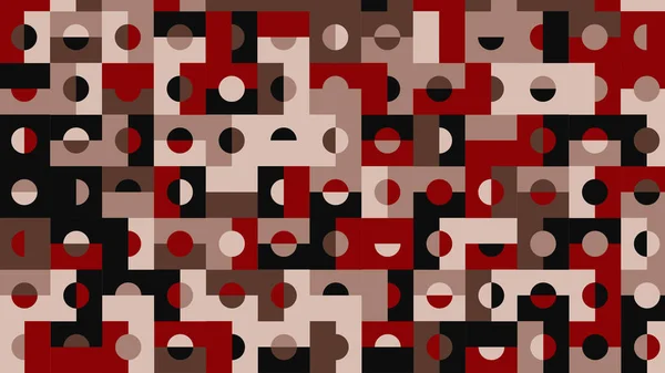 Kırmızı Beyaz Siyah Kahverengi Bej Geometrik Desen Kumaş Fayans Masa — Stok fotoğraf