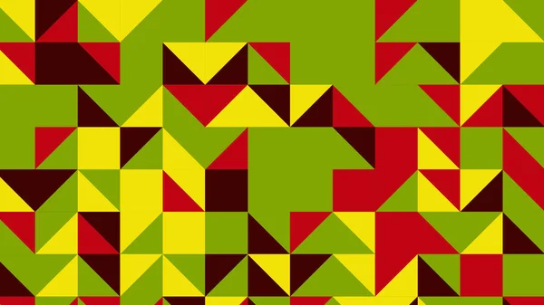 红色和绿色几何图案 瓷砖墙纸 — 图库照片