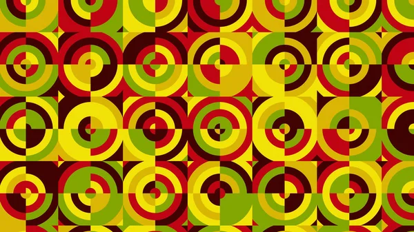 Κίτρινο Κόκκινο Και Πράσινο Γεωμετρικό Μοτίβο Ταπετσαρία Για Πλακάκια Banner — Φωτογραφία Αρχείου