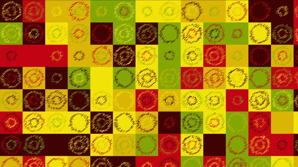 Amarillo Rojo Verde Patrón Geométrico Fondo Pantalla Para Azulejo Bandera — Foto de Stock
