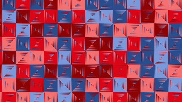 Kırmızı Pembe Mavi Geometrik Desen Kumaş Fayans Masa Örtüsü Için — Stok fotoğraf