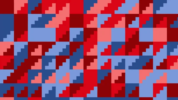 Model Geometric Roșu Roz Albastru Tapet Pentru Țesături Țiglă Față — Fotografie, imagine de stoc